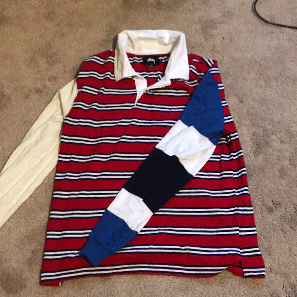Men’s stussy rugby long sleeve